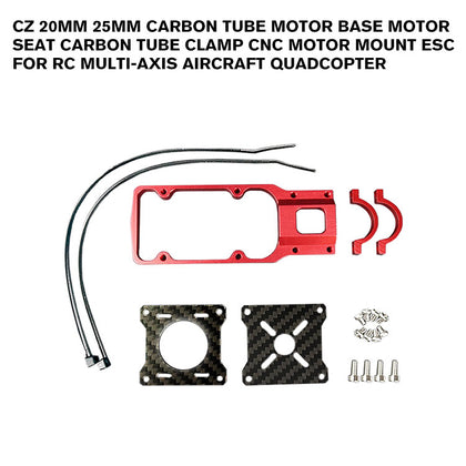 CZ 20MM 25MM Carbon tube motor base Motor Seat Carbon tube clamp CNC Motor Mount ESC for RC multi-axis aircraft quadcopter