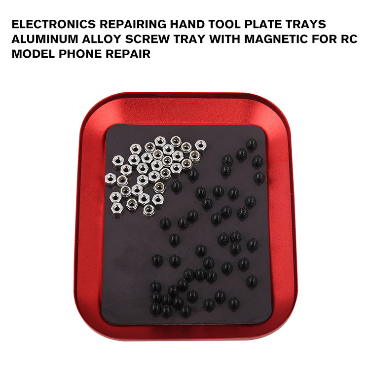Electronics Repairing Hand Tool Plate Trays Aluminum Alloy Screw Tray with Magnetic for RC Model Phone Repair