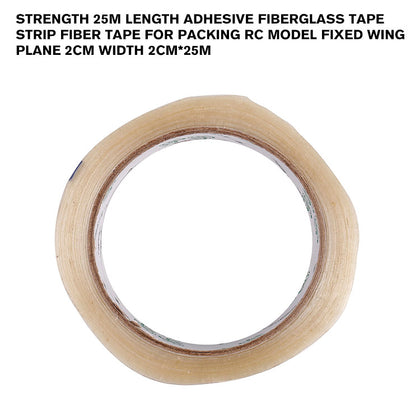 Strength 25m Length Adhesive Fiberglass Tape Strip Fiber Tape for Packing RC Model fixed wing plane 2cm Width 2cm*25m