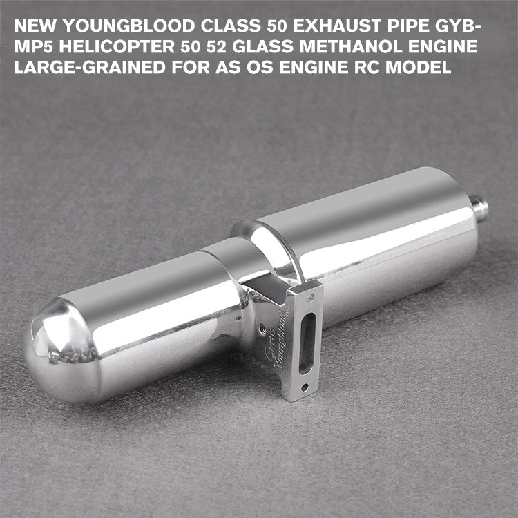 New Youngblood Class 50 Exhaust Pipe GYB-MP5 Helicopter 50 52 glass methanol engine large-grained For AS OS engine rc model