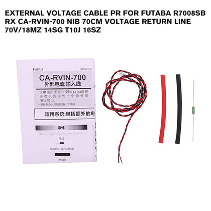 External Voltage Cable pr for Futaba R7008SB Rx CA-RVIN-700 NIB 70cm Voltage Return Line 70V/18MZ 14SG T10J 16sz