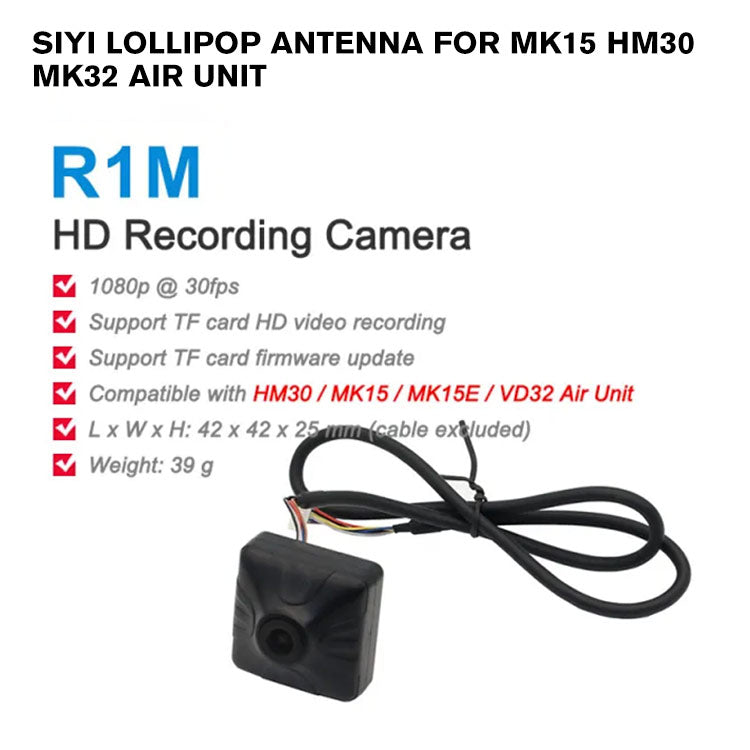 SIYI R1M Recording FPV Camera 1080 30fps Ethernet Port IP Camera Compatible with MK32 HM30 MK15 MK32E MK15E Air Unit