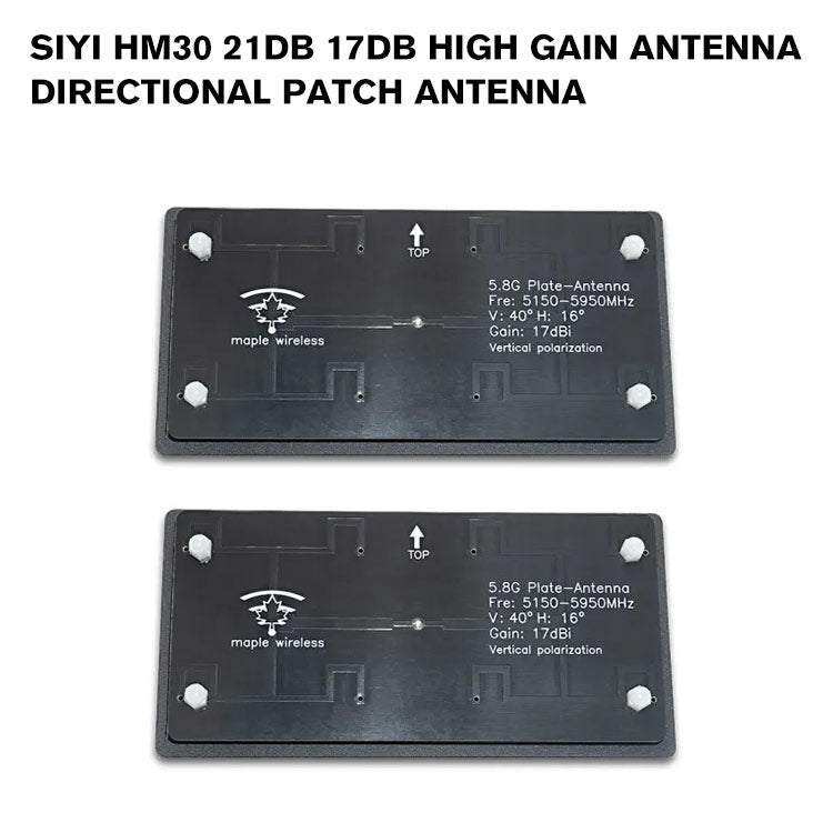 SIYI HM30 21dB 17dB High Gain Antenna Directional Patch Antenna with SMA Connector Compatible with HM30 Ground Unit and Antenna Trackers