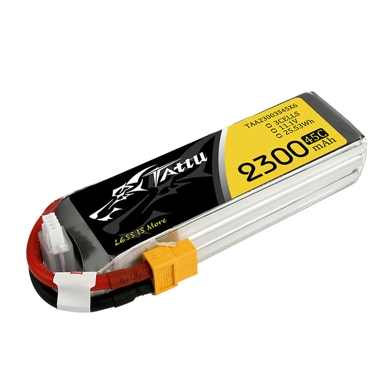 Tattu 2300mAh 45C 3S1P Lipo Battery Pack With XT60 Plug