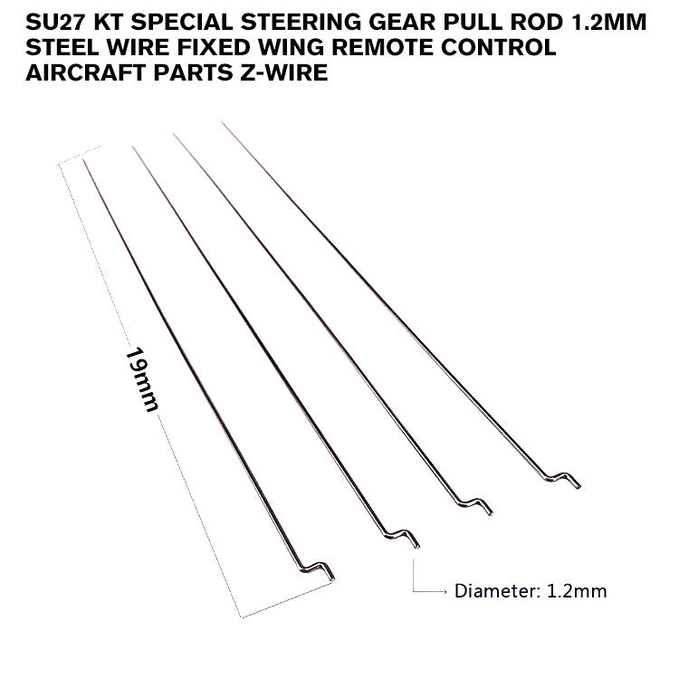 SU27 KT Special Steering Gear Pull Rod 1.2MM Steel Wire Fixed Wing Remote Control Aircraft Parts Z-wire