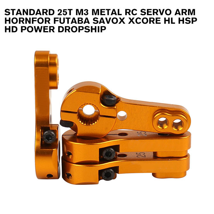 Standard 25T M3 Metal RC Servo Arm Hornfor Futaba Savox Xcore HL HSP HD Power Dropship