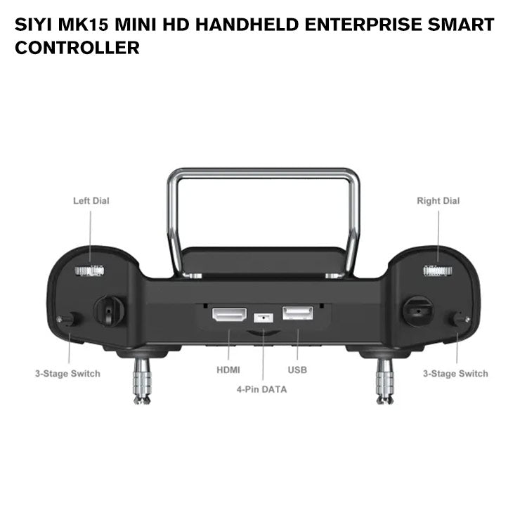 SIYI MK15E Mini HD Handheld Enterprise Smart Controller with 5.5 Inch LCD Touchscreen 1080p 60fps FPV 180ms Latency for UAV UGV 5KM Japan MIC Certified