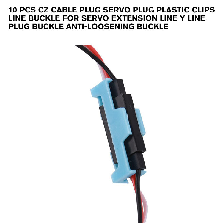 10 Pcs CZ Cable Plug Servo Plug Plastic Clips Line Buckle for Servo Extension Line Y Line Plug Buckle Anti-loosening Buckle
