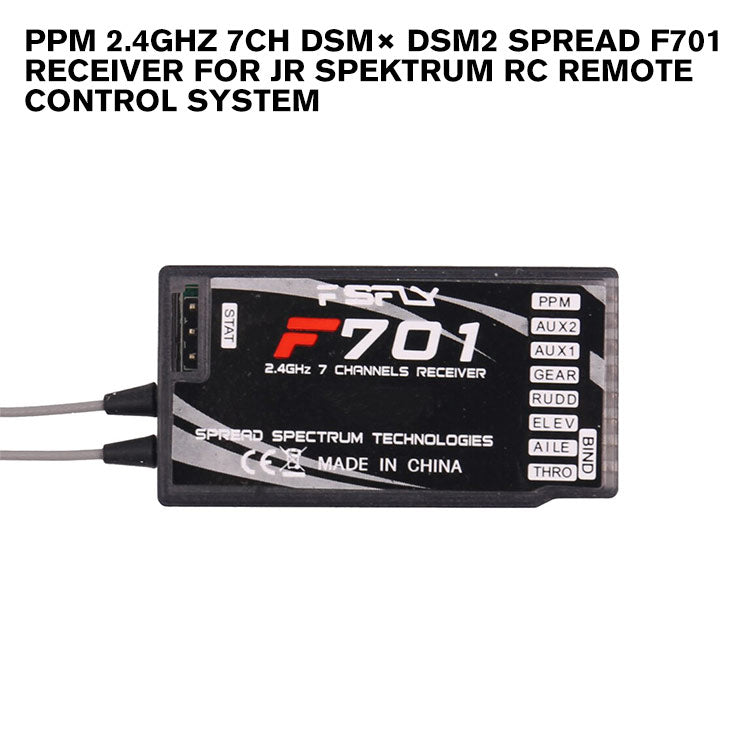 PPM 2.4GHz 7CH DSM× DSM2 Spread F701 Receiver For JR Spektrum RC Remot ...