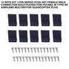 10 Sets DIY 3 Pin Servo Plug Set Female Male Connector Gold Plated For Futaba JR Type RC Airplane Multirotor Quadcopter Plug