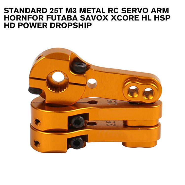Standard 25T M3 Metal RC Servo Arm Hornfor Futaba Savox Xcore HL HSP HD Power Dropship