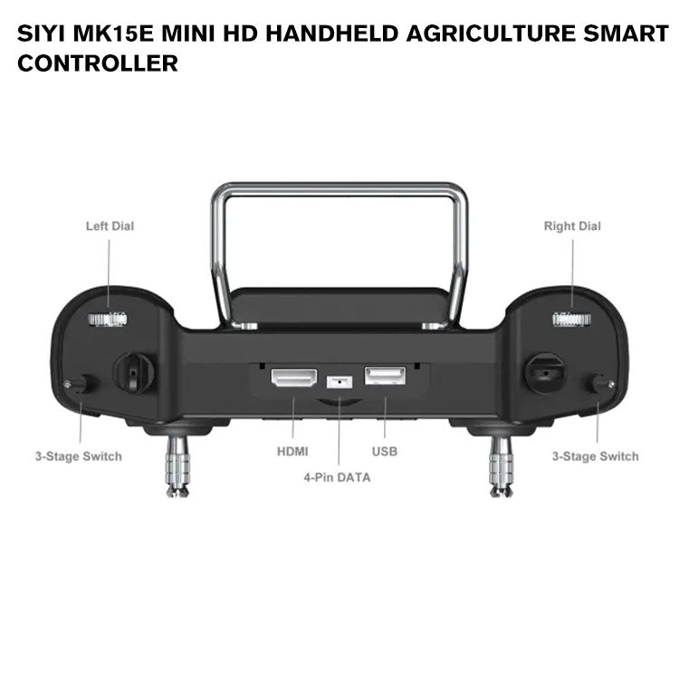 SIYI MK15E Mini HD Handheld Agriculture Smart Controller with 5.5 Inch High Brightness High Definition LCD Touchscreen Dual Full HD FPV Low Latency Long Range Japan MIC Korea KC Certified
