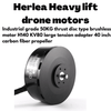 Herlea Heavy lift drone motors Industrial grade 50KG thrust disc type brushless motor H140 KV80 large tension adapter 40 inch carbon fiber propeller