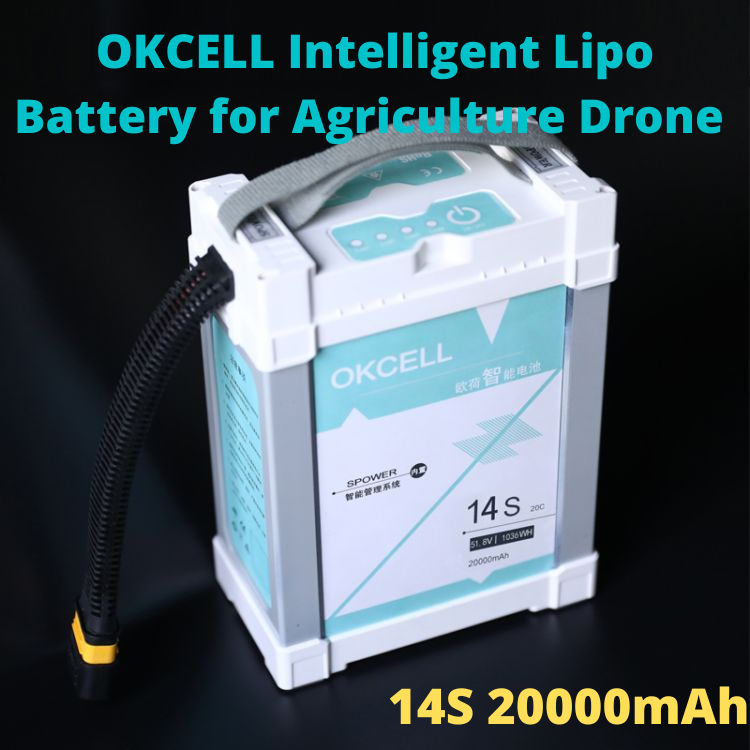 OKCELL 14S 20000mAh Intelligent Lipo Battery for Agriculture Drone UAV Drones