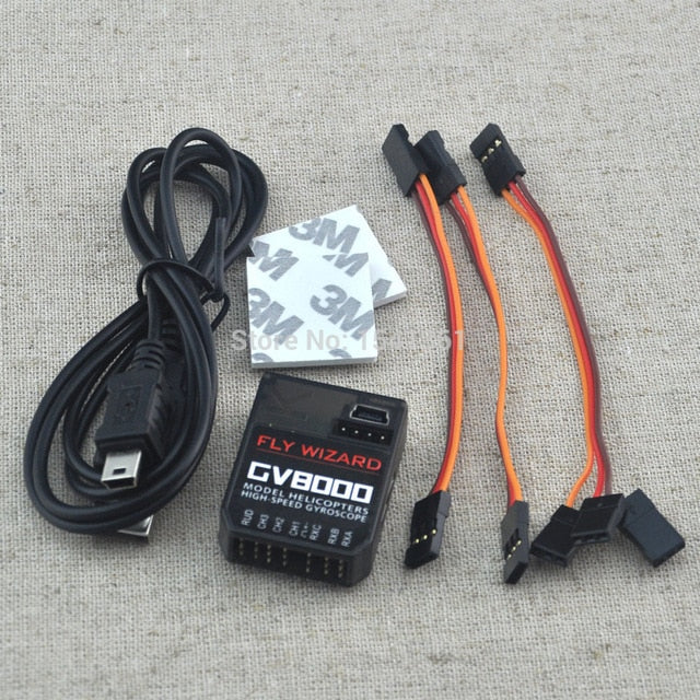 High-Speed Mini GV8000 / KBAR 3 Axis Gyro Flybarless System For ALIGN T-REX etc. 450 550 600 700 RC Helicopter