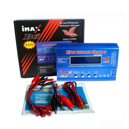 80W 6A Battery Battery Lipro Balance  Lipo NiMh Li-ion Ni-Cd Digital RC Charger iMAX B6 charger + Power Adapter Charging Cables